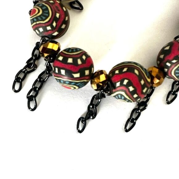 Colorful chain beaded bracelet - Picture 3 of 5